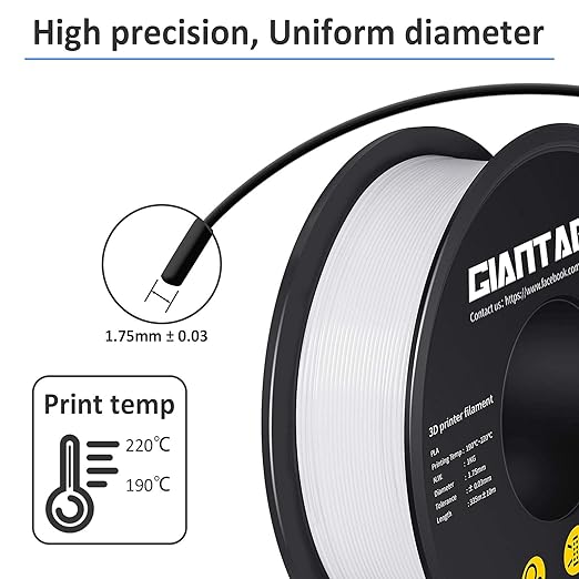 GIANTARM 3D Printer Filament, 1Kg Spool, 1.75mm Dimension Accuracy +/- 0.03mm - Image 6