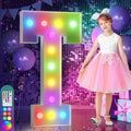 imprsv 4FT Colorful Marquee Light Up Letters T, 18 Colors Large Light up by Letsmakeitimpressive