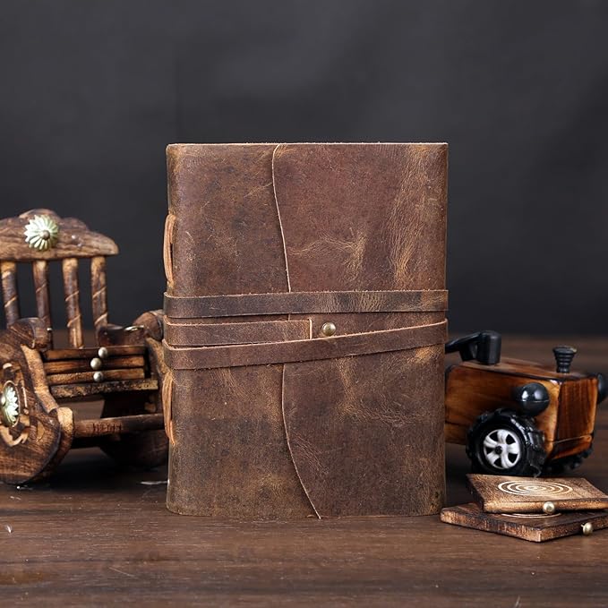 Handmade Leather Journal | Writing Diary | Bound Daily Notepad - Image 5