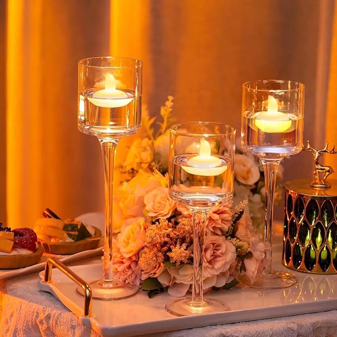 48pcs Warm White Flameless Waterproof LED Floating Tealights Candles - Image 8