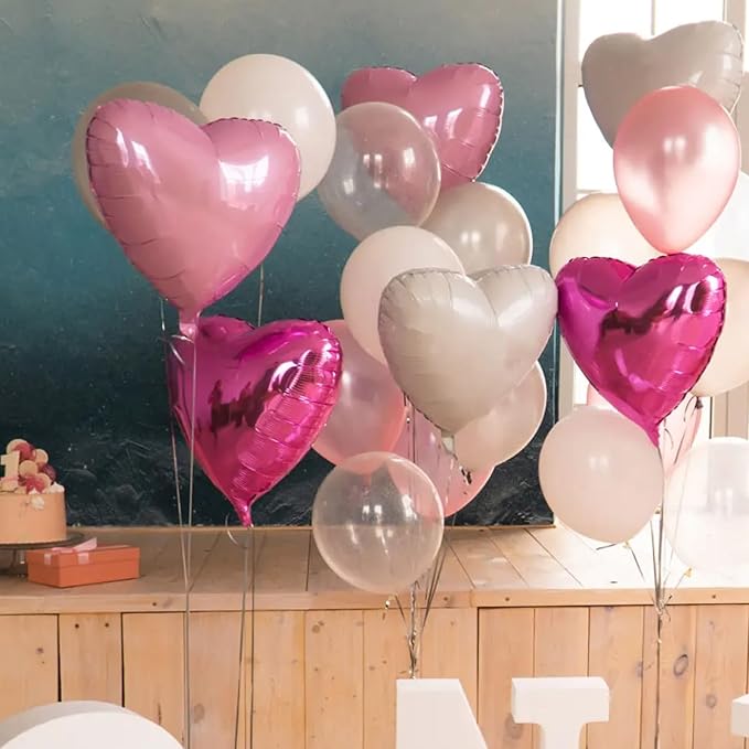 Light Pink Heart Balloons - Image 5