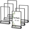 Zonon Acrylic Sign Holder 5x7, 6 Pack Vertical Double Sided Menu Display Stand by Zonon