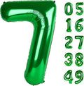 Green Number 7 Birthday Balloon 40 Inch, Digital Balloons by Upgesy