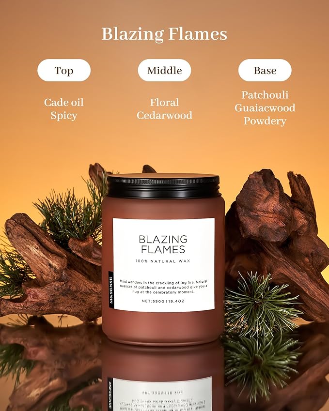 M&SENSE Blazing Flames Scented Candles - Image 2