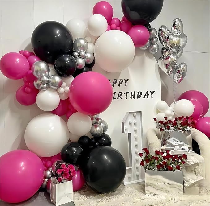 100pcs Hot Pink Balloons, Helium Quality 12 inch Bright Pink Latex Party Balloon - Image 7