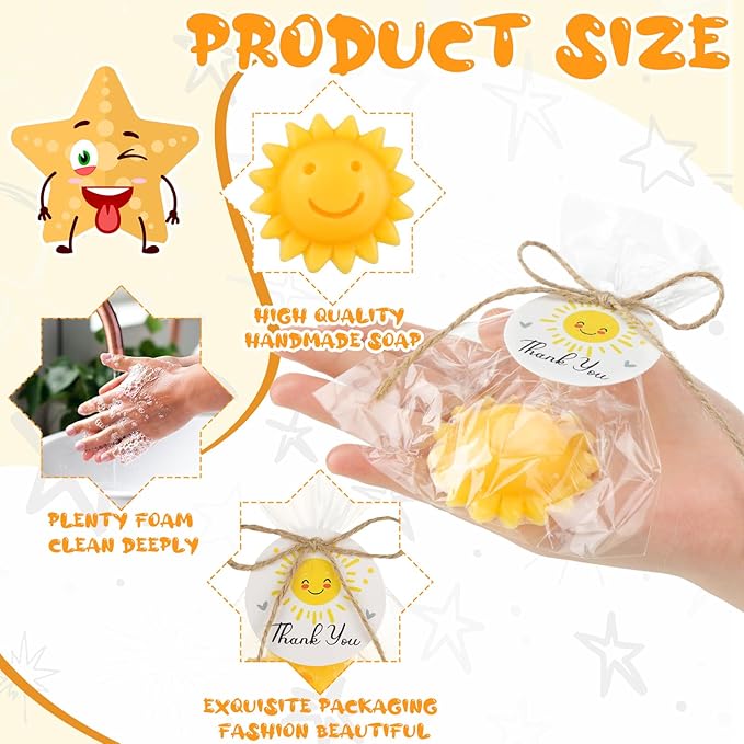 Demissle 20 Pcs Sun Soap Baby Shower Favors - Image 3