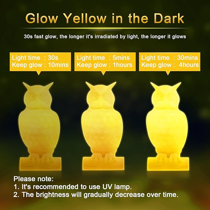 YOUSU 3D Printer Filament 1.75mm PLA Filament Glow in Dark PLA Filament Yellow - Image 3