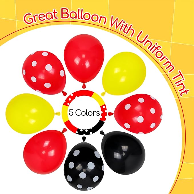 60pcs Red and Yellow Balloons 12inch - Image 2