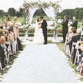 MODFUNS White Aisle Runner Wedding Carpet Runner 4x30FT Velvet Fabric Aisle by MODFUNS
