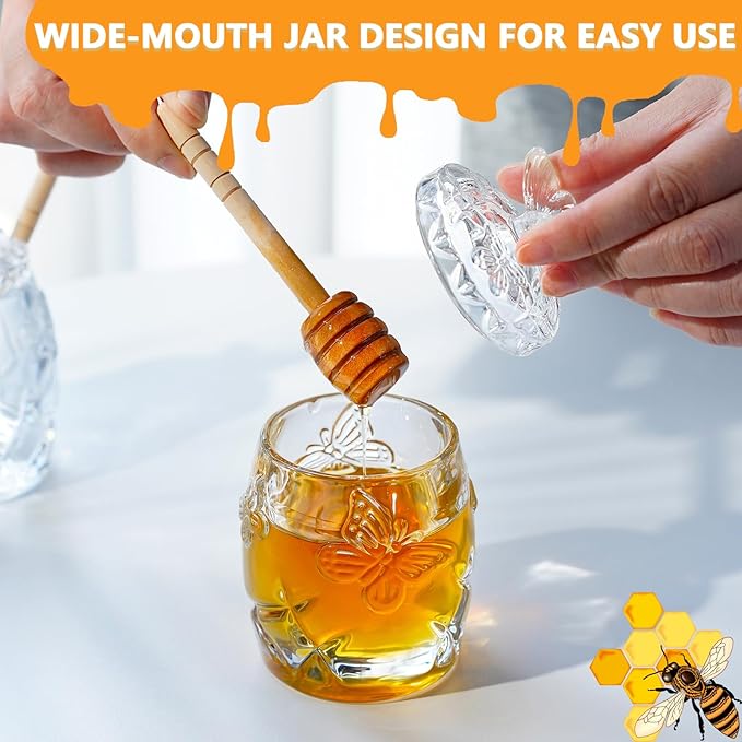 kanpura Clear Crystal Honey Jar - Image 4