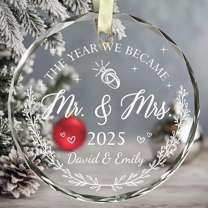 Personalized Wedding Christmas Ornaments - Image 4