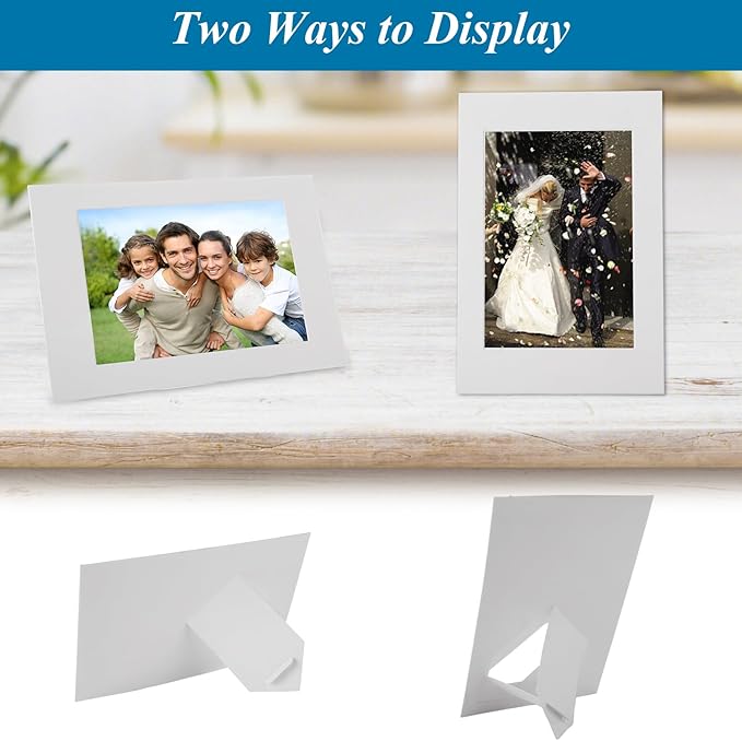 SHUESS 100 Pack White Paper Picture Frames 4 x 6 Standing Cardboard Photo Frames - Image 5