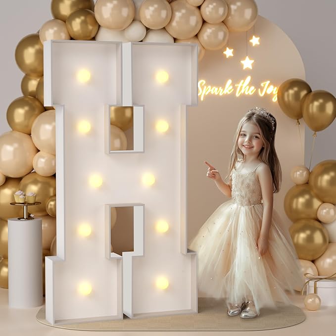 JoyMuse 4FT Marquee Light Up Letters, Large Marquee Letters 4 Feet Tall by Unknown