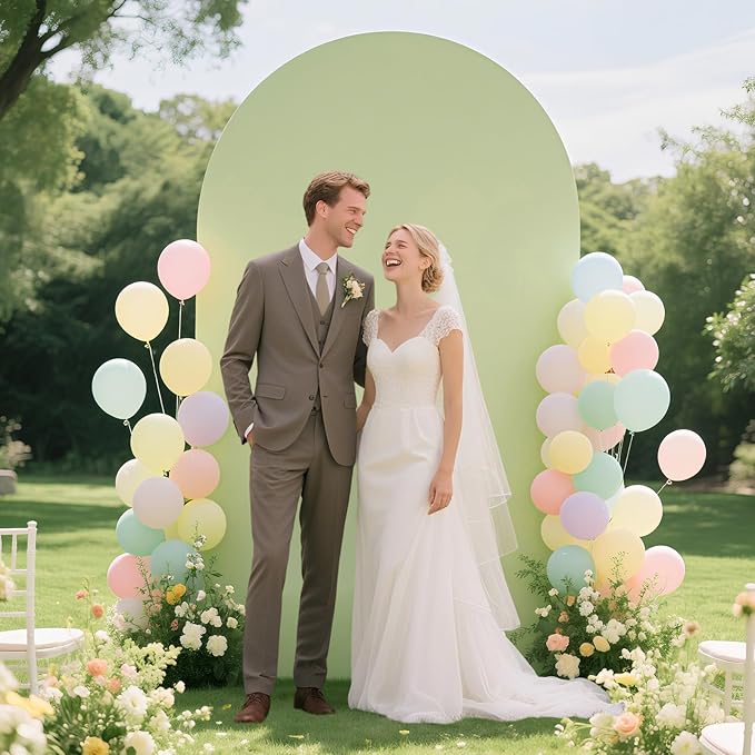 Ledido Wedding Arch Backdrop Cover 6FT 7.2FT Arch Covers 2Set Fitted Stretchy - Image 6