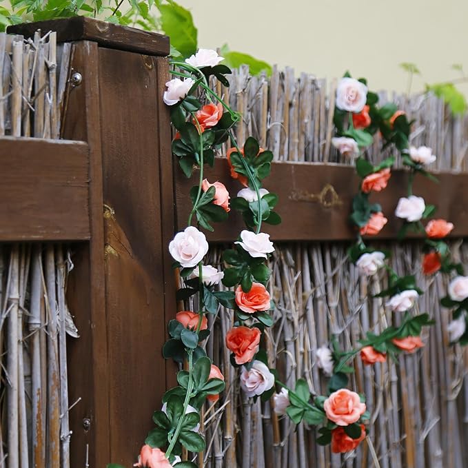 12 PCS 98.4 FT Artificial Flower Garland Rose Garland - Image 5