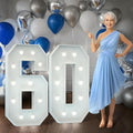 Marquee Numbers 4 Feet Tall Big Light Up Numbers 60th Birthday Decorations by Letsmakeitimpressive