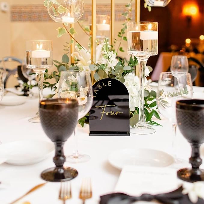 Black Arch Wedding Table Numbers 1-25 - Image 7