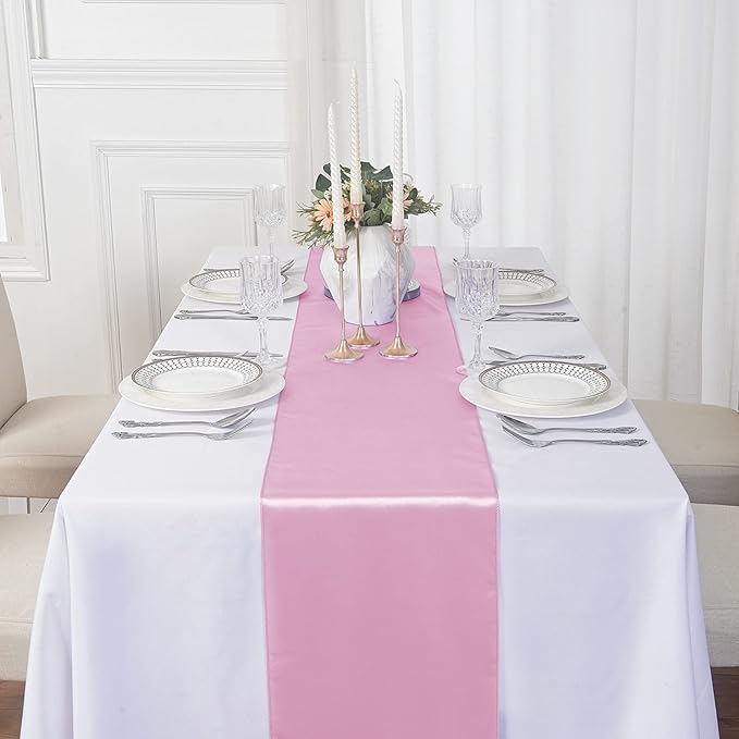 12Pack Table Runner 12 x 108 Inches Satin Silk Table Runner - Image 7