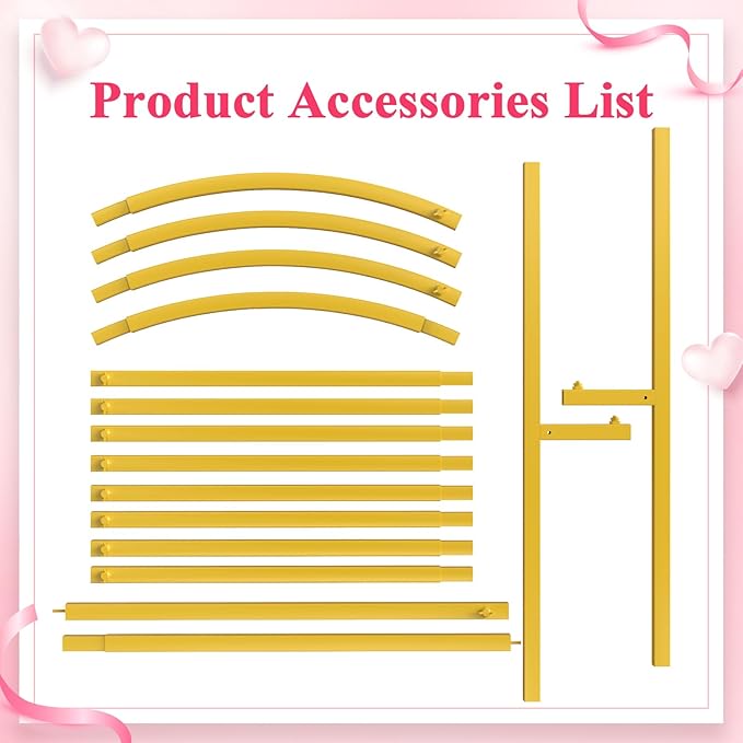 Wokceer 6 FT Wedding Arch Backdrop Stand Metal Arch Chiara Backdrop Stand - Image 5