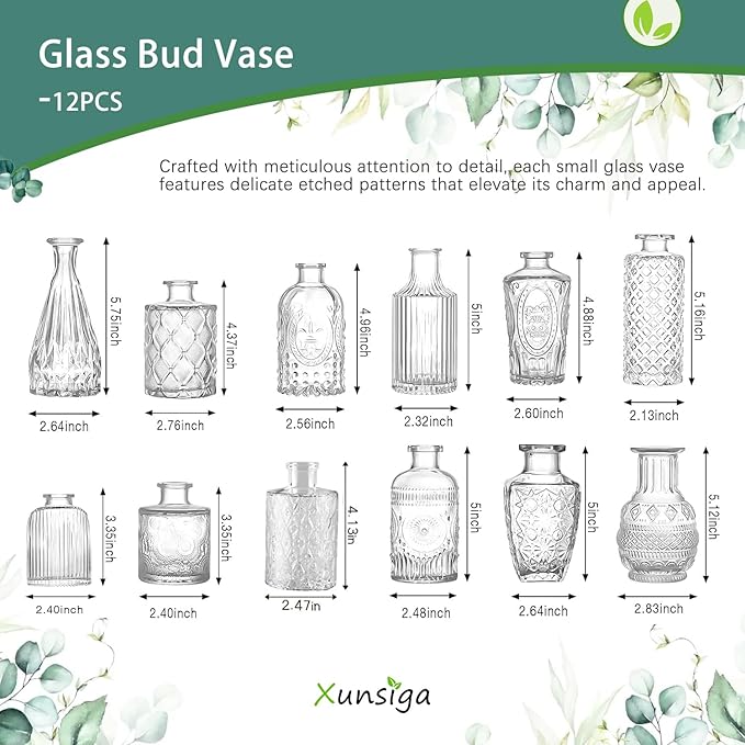 114Pcs Artificial Flowers in Vases Set, Fake Flower Greenery Stem Bulk Sets - Image 2