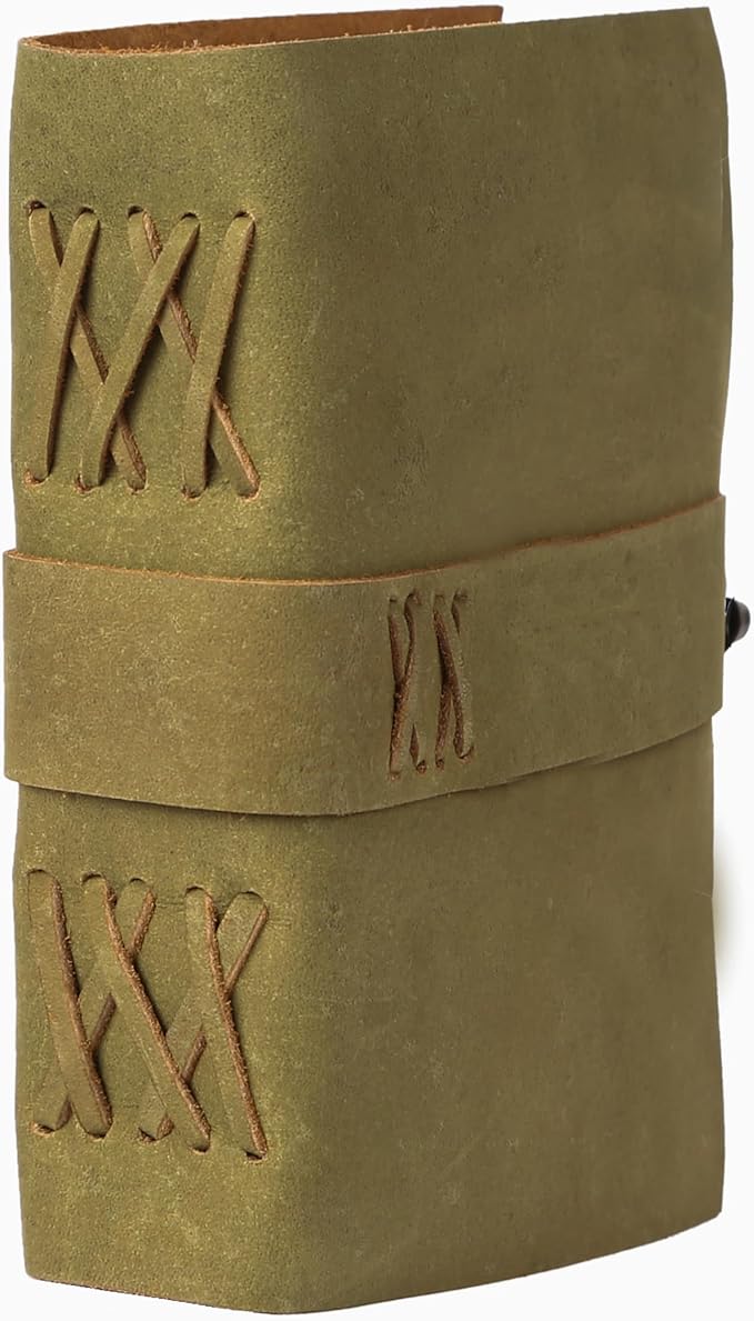 Vintage Leather Journal Handmade Buffalo Non-Refillable Deckle Edge Paper – - Image 3
