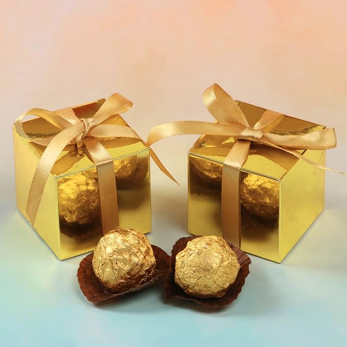 COTOPHER 60pcs Small Gift Boxes, Favor Boxes 2x2x2 inches Paper Gift Boxes - Image 5