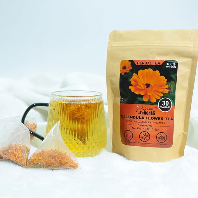 FullChea - Dried Calendula Flowers Tea, 30 Teabags, 1.5g/bag - Premium - Image 3