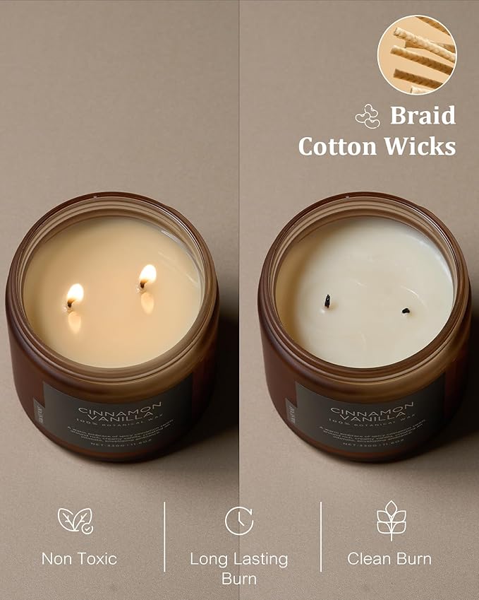M&SENSE Cinnamon Vanilla Fall Scented Candles - Image 4