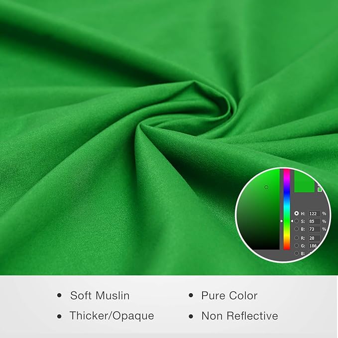 Yesker 8.5x10ft Green Screen Backdrop Kit - Image 5