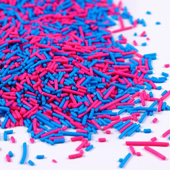 Edible Pink and Blue Sprinkles, Jimmy Sprinkles, Gender Reveal Sprinkles Candy - Image 3