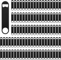 100 Pack Flat Beer Bottle Opener 5 inch Stainless Steel Flat Bottle Opener by Yugada
