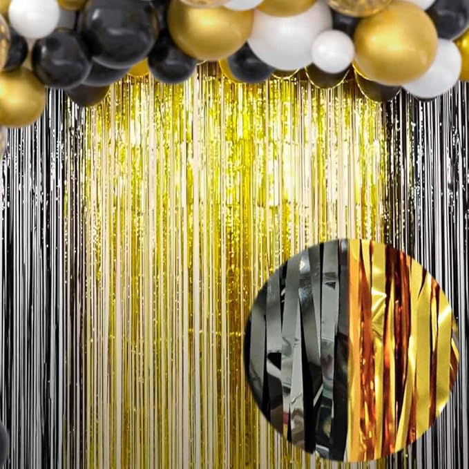Black and Gold Party Decorations by EUFARS