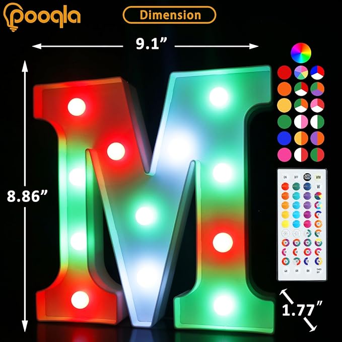 Pooqla Colorful Light Up Letters - Image 7