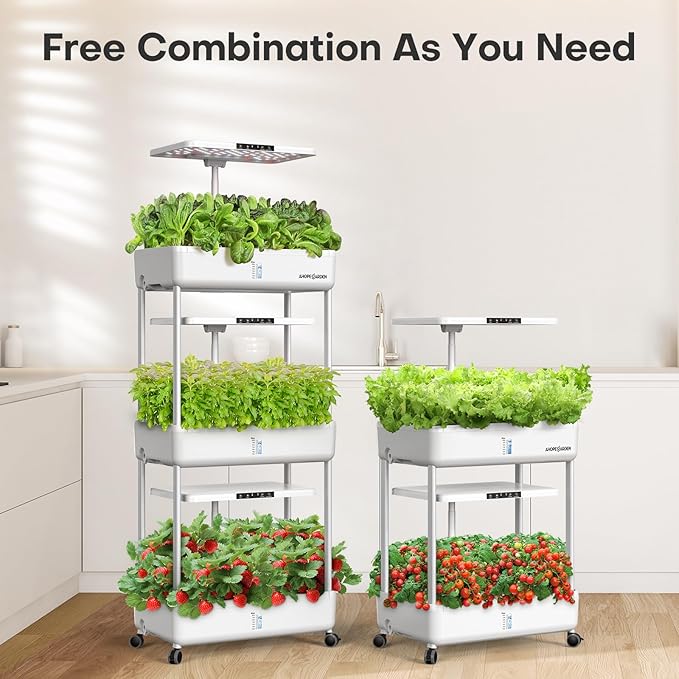 Ahopegarden Indoor Garden Hydroponics Growing System Kit: 66 Pods Plant Herb - Image 7