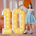 4FT Marquee Numbers 10, Large Light Up Numbers 10th Birthday Decorations by HITINO