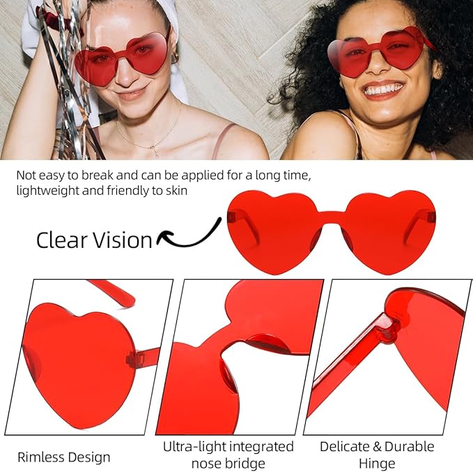 12/20/24 Pairs Heart Sunglasses - Image 3