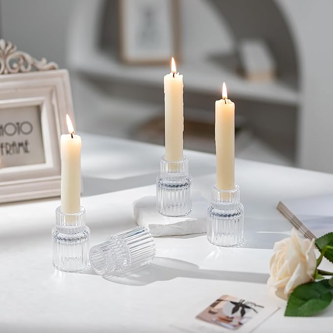 Romadedi Glass Candle Holder for Candlestick - Image 2