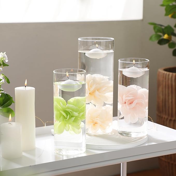 24 Pcs Floating Candles for Centerpieces and Floating Flowers Artificial - Image 4