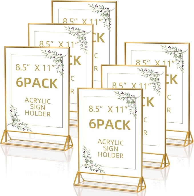Acrylic Sign Holder 8.5X11 Clear Sign Holder, Double Sided Flyer Holder by PPH-SisyPurchaseNow