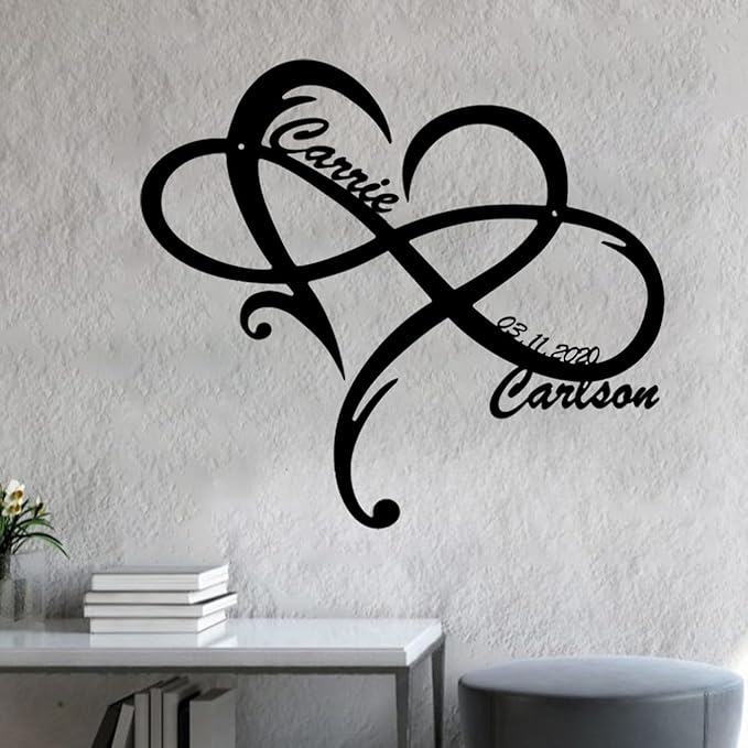 NAZENTI Personalized Metal Sign Infinity Heart Gift by Nazenti