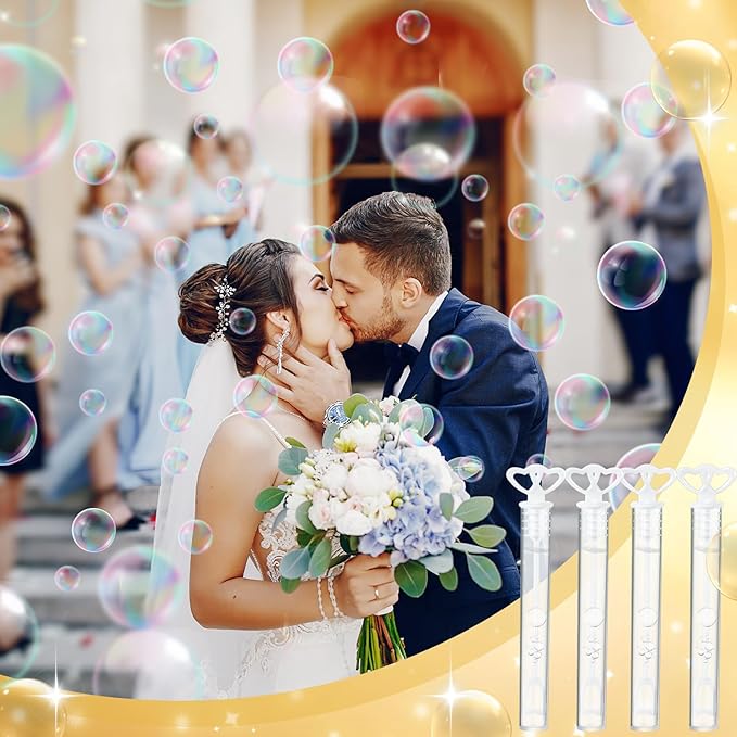 150 Pcs Bubble Wands Bulk for Wedding Party Mini Heart Wand - Image 4
