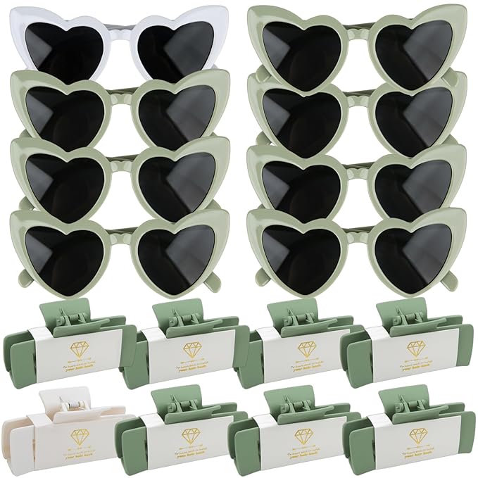 16pcs Bridesmaid Proposal Gifts 4.1inch square Matte Bachelorette Claw Clips by Ciulaiy