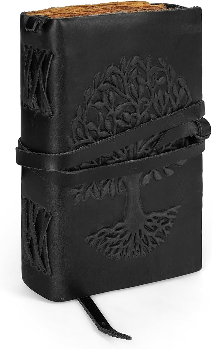 LUXEORIA Tree Of Life Leather Journal by Luxeoria