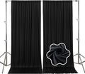 10ft x 10ft Black Backdrop Curtains by Tisspoms