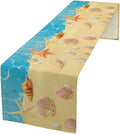 Sea Turtle Table Runner Marine Life Starfish Nautical Blue Green Ocean Theme by ICMOLYYENLO