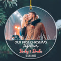 Personalized Our First Christmas Together Ornament 2025, Upload Photo Mr & Mrs by BixDori