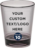 Custom Translucent Plastic Shot Glasses 1.5 oz. Set of 10, Personalized Bulk by DISCOUNTPROMOS