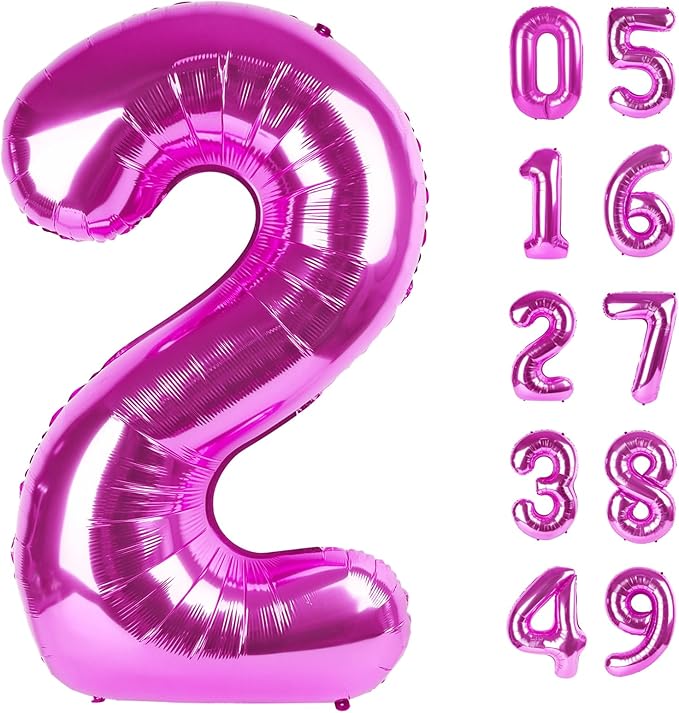 Rosy Purple number balloon 2026 by Upgesy