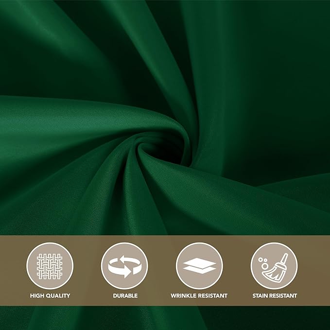 sancua Square Tablecloths 85x85 Inch Hunter Green - Image 7