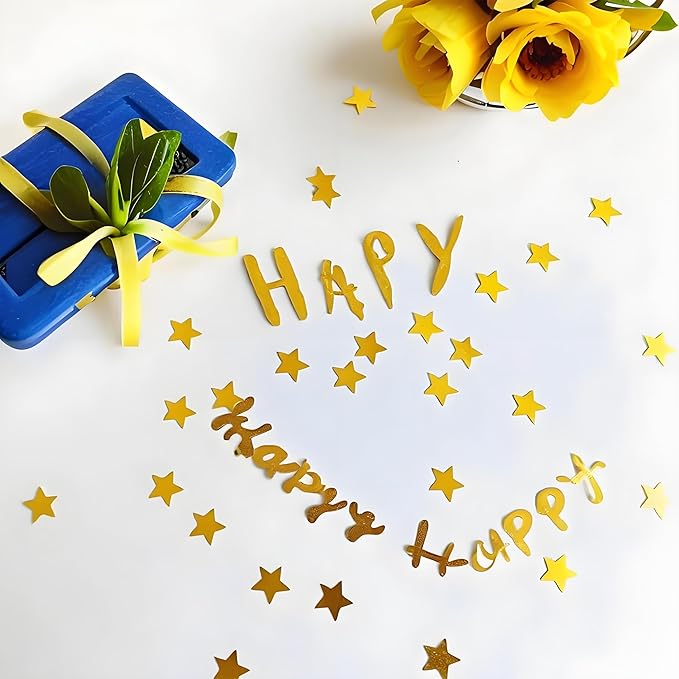 Gold Star Confetti - 60g Shiny Gold Table Confetti - Image 3